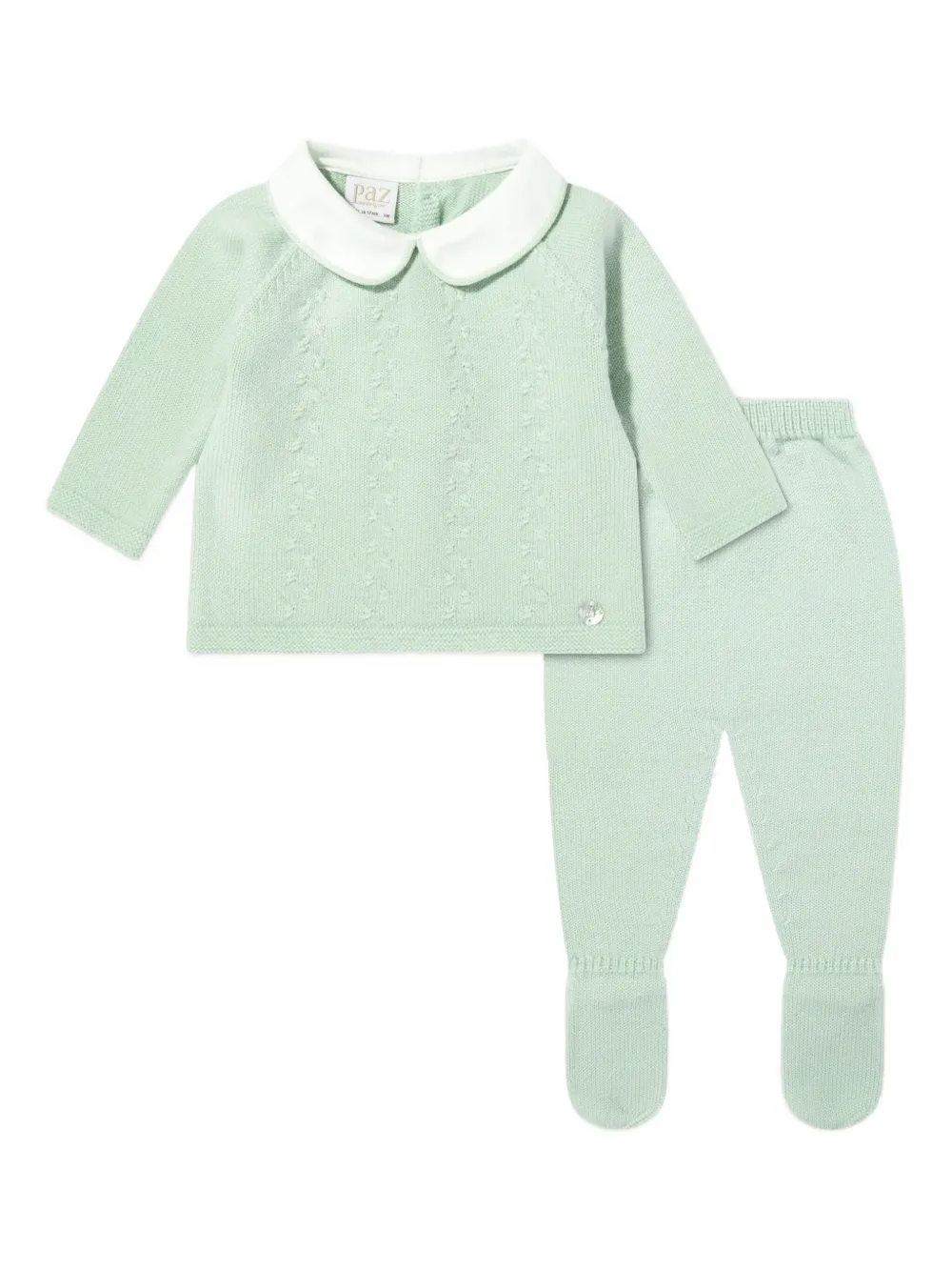 Комплект вязаных детских ползунков Paz Rodriguez, зеленый
Комплект вязаных детских ползунков Paz Rodriguez, зеленый