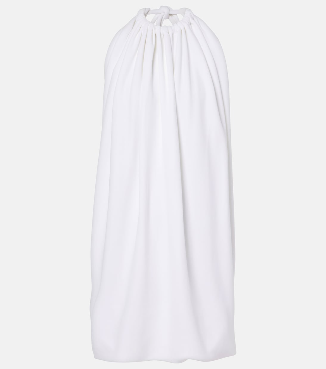 Мини-платье Arizona с драпировкой и вырезом халтер Sportmax, Bianco Ottico 
Мини-платье Arizona с драпировкой и вырезом халтер Sportmax, Bianco Ottico