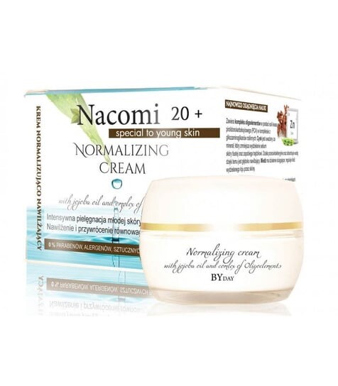 Нормализующий дневной крем для молодой кожи 20+, 50 мл Nacomi
Нормализующий дневной крем для молодой кожи 20+, 50 мл Nacomi