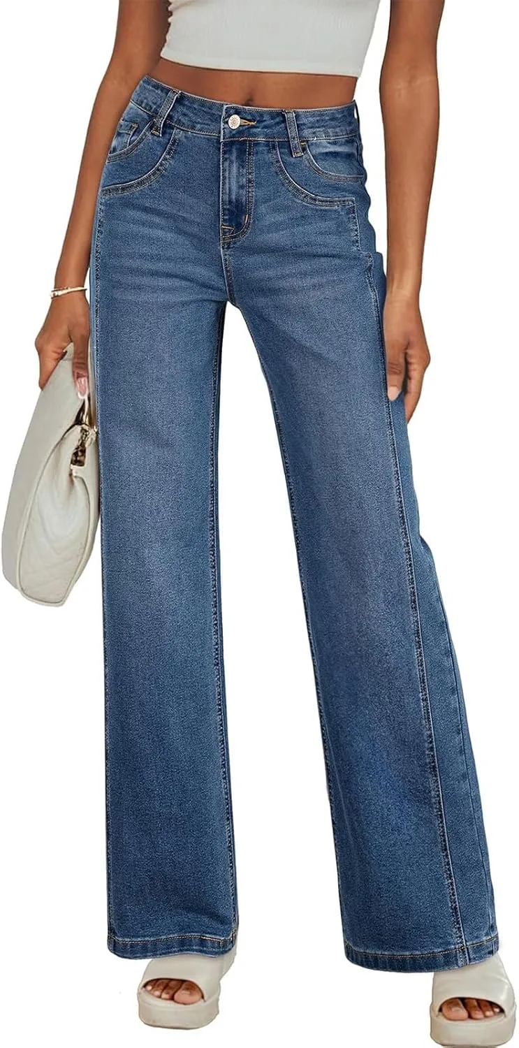 Джинсы Wide Leg для женщин Stretchy Straight Leg
Джинсы Wide Leg для женщин Stretchy Straight Leg