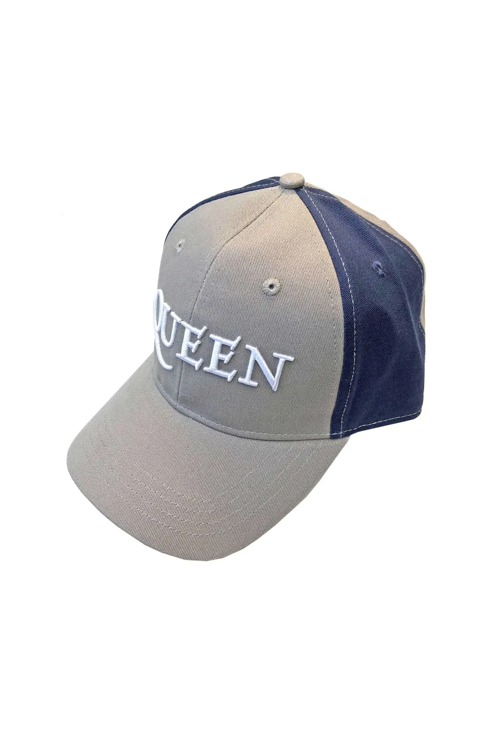 Бейсболка с двухцветным логотипом Queen, серый 
Бейсболка с двухцветным логотипом Queen, серый