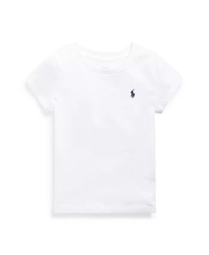 Футболка с коротким рукавом из хлопкового трикотажа для малышей и маленьких девочек Polo Ralph Lauren, белый
Футболка с коротким рукавом из хлопкового трикотажа для малышей и маленьких девочек Polo Ralph Lauren, белый