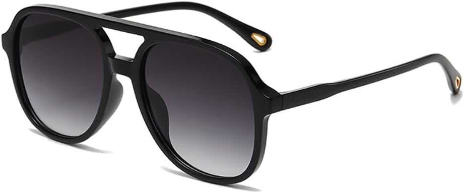 Модные поляризованные солнцезащитные очки-авиаторы для женщин, с низкой переносицей, в стиле ретро 70-х, увеличенного размера, с защитой от УФ-излучения Azoxus, Black Frame/Gradient Deep Gray Lens
Модные поляризованные солнцезащитные очки-авиаторы для женщин, с низкой переносицей, в стиле ретро 70-х, увеличенного размера, с защитой от УФ-излучения Azoxus, Black Frame/Gradient Deep Gray Lens