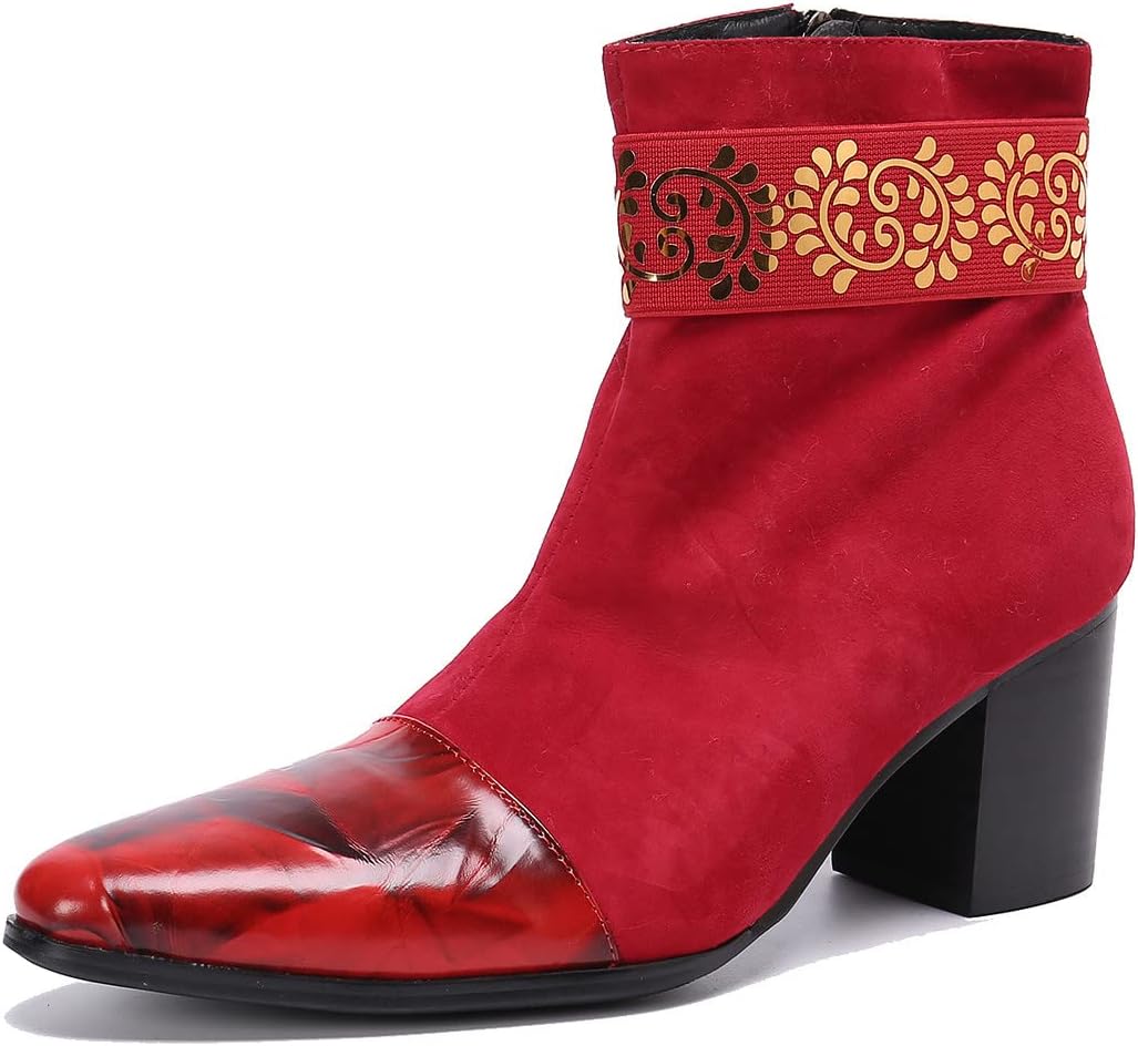 Мужские повседневные западные ботинки Chelsea Santimon Mens - аутентичные кожаные ковбойские ботинки на щиколотку с молнией и вышитой цепочкой для вечеринок, дискотеки и свадеб, красный
Мужские повседневные западные ботинки Chelsea Santimon Mens - аутентичные кожаные ковбойские ботинки на щиколотку с молнией и вышитой цепочкой для вечеринок, дискотеки и свадеб, красный