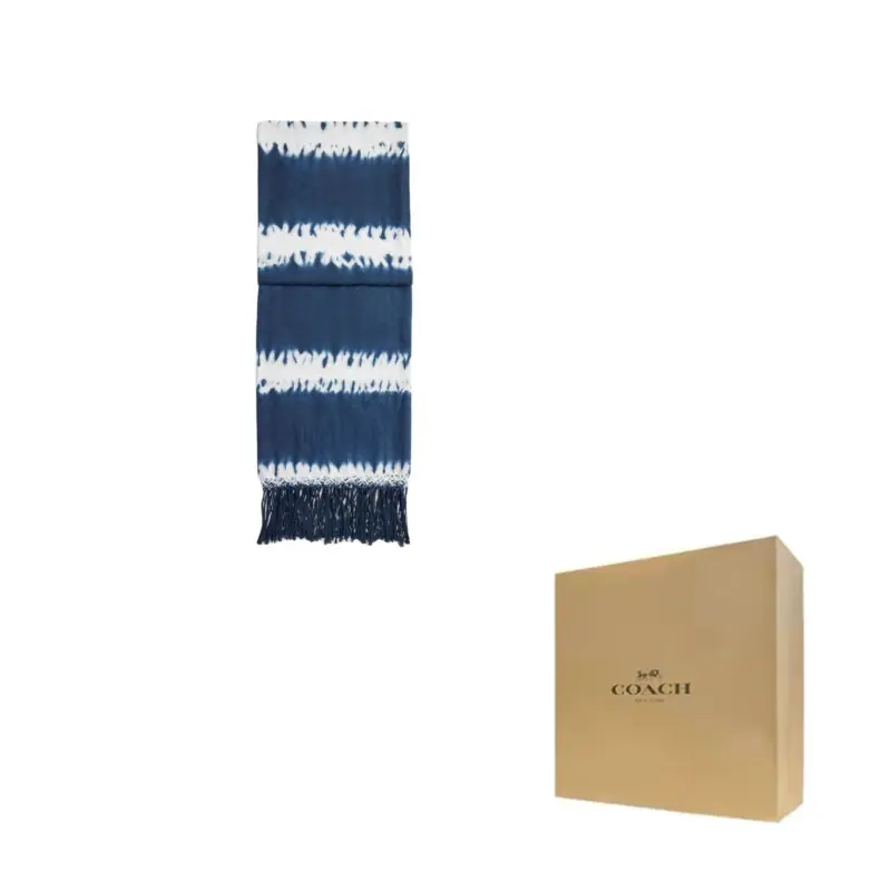 Coach Женский хлопковый вязаный шарф, синий
Coach Женский хлопковый вязаный шарф, синий