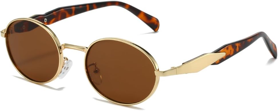 Солнцезащитные очки YAMEIZE в стиле ретро, овальные, для женщин и мужчин, маленькие, золотистые, круглые, винтажные, 90-е, защита от ультрафиолета UV400, Gold Leopard Brown
Солнцезащитные очки YAMEIZE в стиле ретро, овальные, для женщин и мужчин, маленькие, золотистые, круглые, винтажные, 90-е, защита от ультрафиолета UV400, Gold Leopard Brown