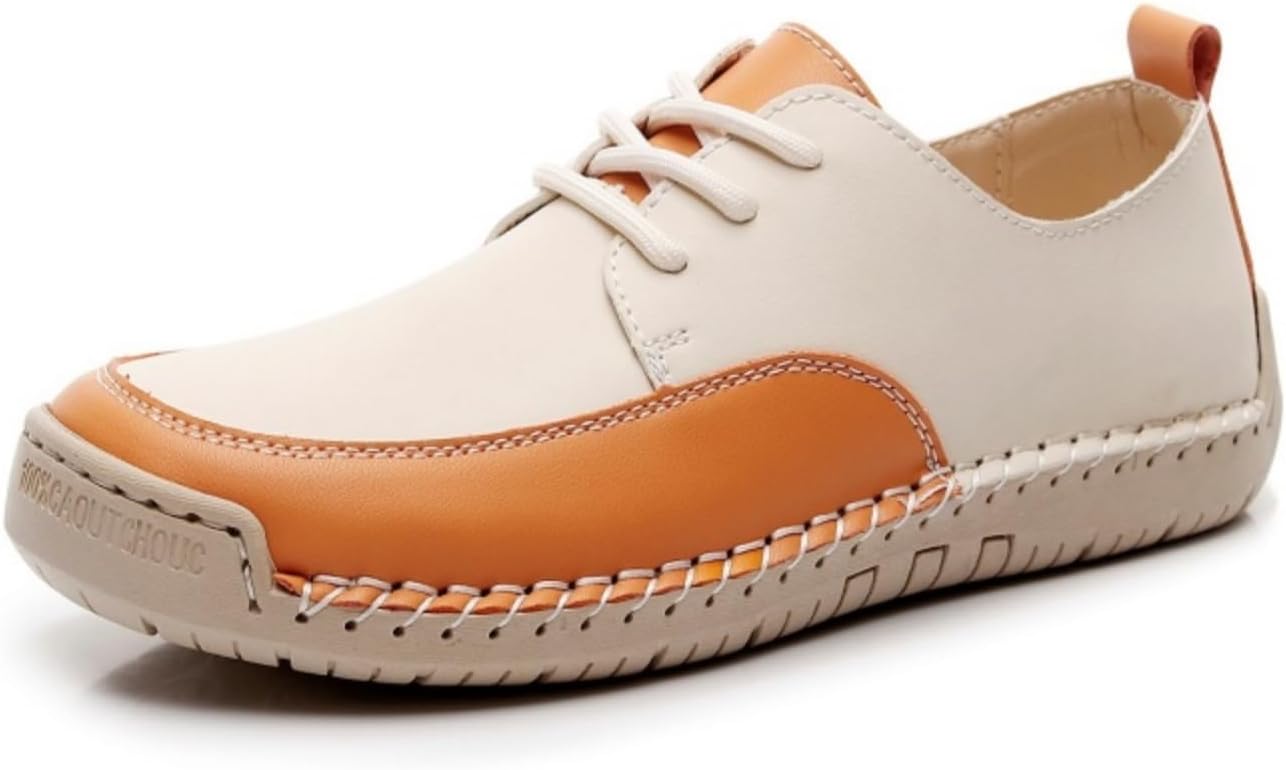 Мужские повседневные туфли из двухцветной кожи, стильные лоферы на шнуровке с ручной отделкой, легкие и дышащие для ежедневной носки Aokisx, оранжевый
Мужские повседневные туфли из двухцветной кожи, стильные лоферы на шнуровке с ручной отделкой, легкие и дышащие для ежедневной носки Aokisx, оранжевый