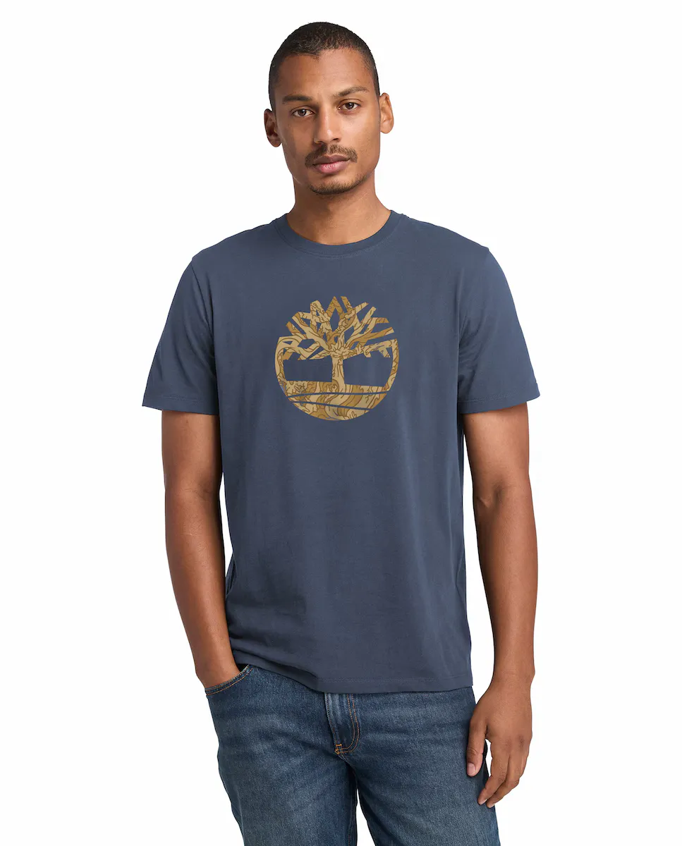 Мужская футболка с коротким рукавом и камуфляжным логотипом Tree Timberland, индиго
Мужская футболка с коротким рукавом и камуфляжным логотипом Tree Timberland, индиго