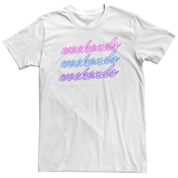 Футболка Big & tall weekends neon word stack Licensed Character
Футболка Big & tall weekends neon word stack Licensed Character