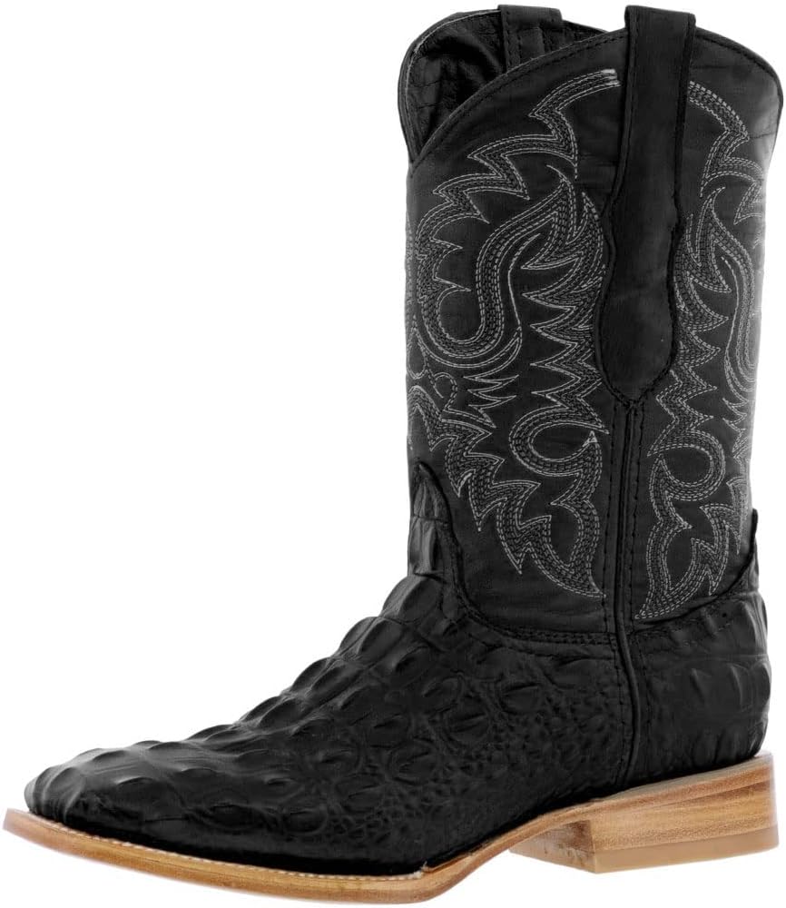 Мужские черные вестерн-бутсы Team West с кожей крокодила и квадратным носком
Мужские черные вестерн-бутсы Team West с кожей крокодила и квадратным носком