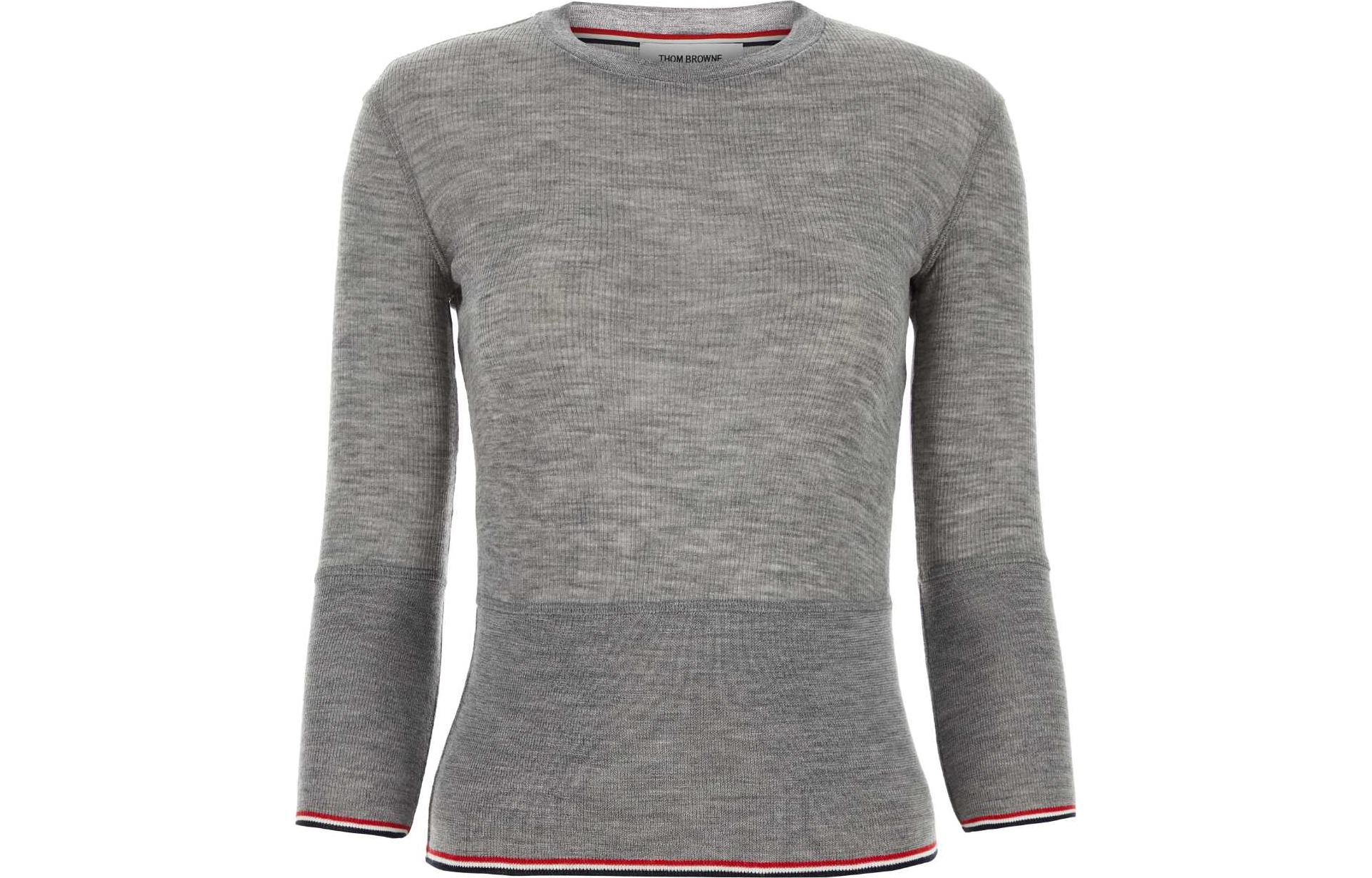 Трикотажная футболка женская серая THOM BROWNE
Трикотажная футболка женская серая THOM BROWNE