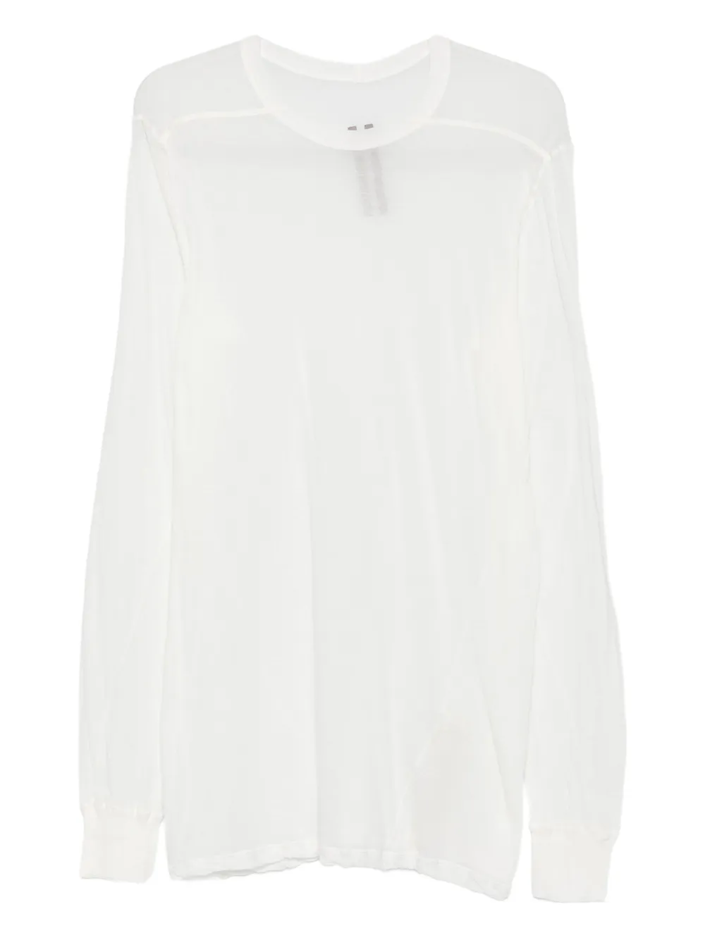 Футболка с длинными рукавами из органического хлопка Rick Owens, белый 
Футболка с длинными рукавами из органического хлопка Rick Owens, белый