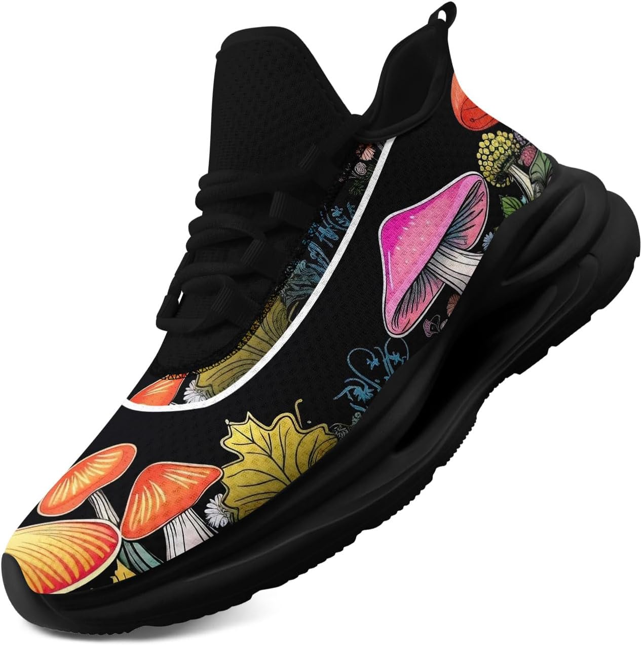 Модные дышащие сетчатые кроссовки для мужчин и женщин - с цветочным, грибным и абстрактным принтом, легкие спортивные шнуровки Awsole, черный/оранжевый/розовый
Модные дышащие сетчатые кроссовки для мужчин и женщин - с цветочным, грибным и абстрактным принтом, легкие спортивные шнуровки Awsole, черный/оранжевый/розовый