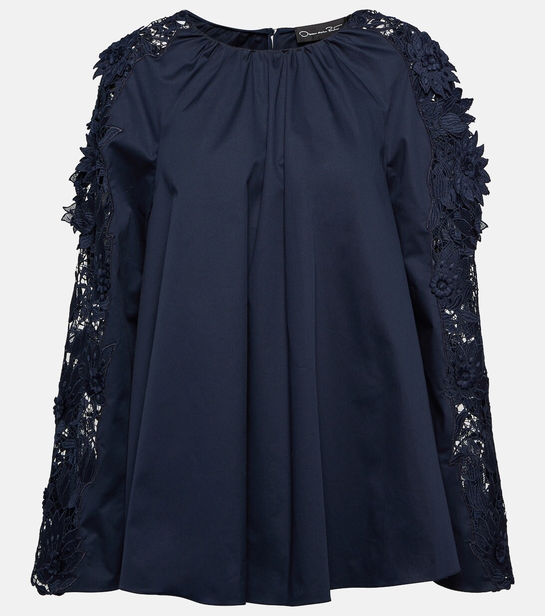 Хлопковая блузка с кружевом OSCAR DE LA RENTA, синий
Хлопковая блузка с кружевом OSCAR DE LA RENTA, синий