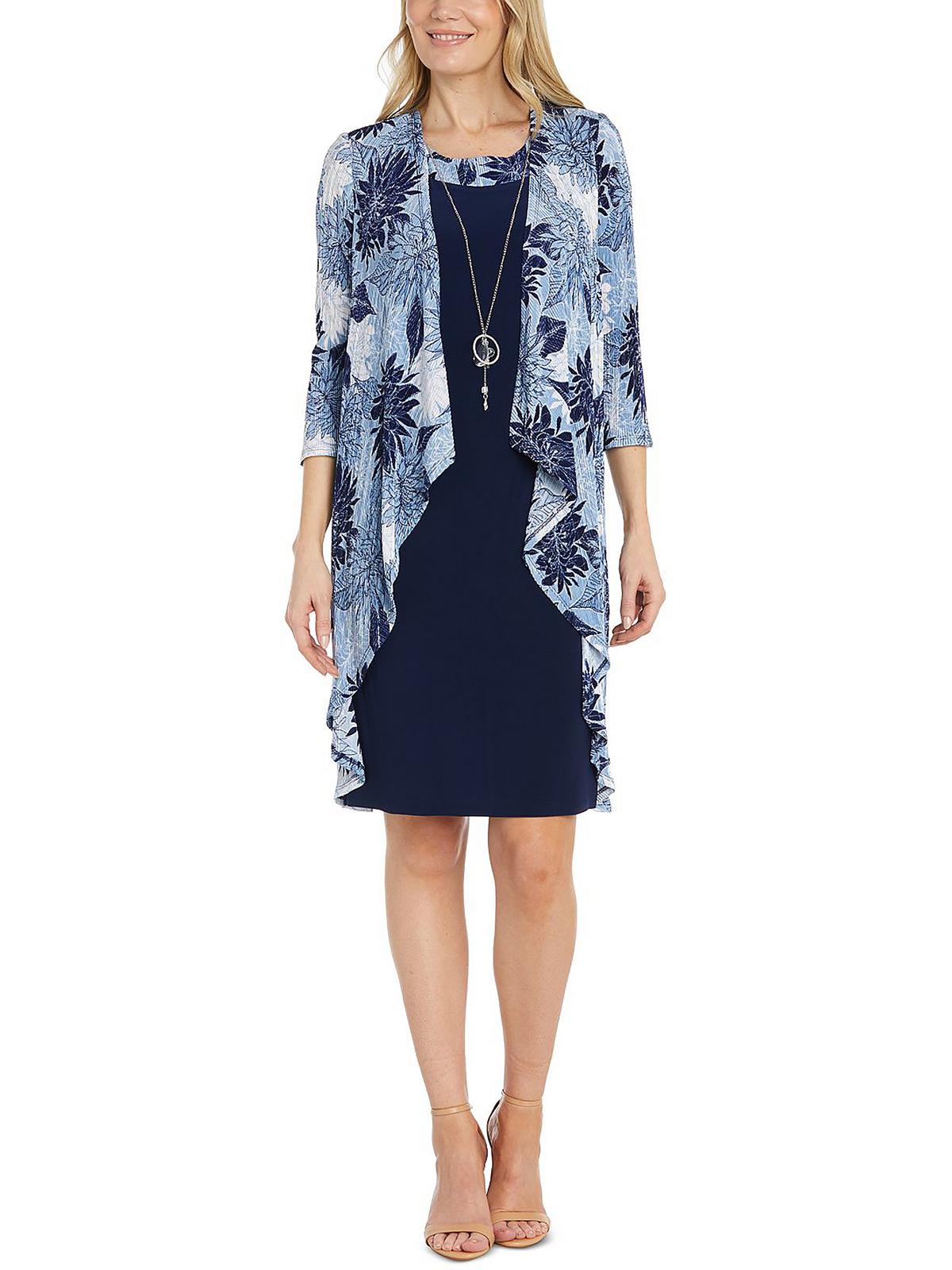 Женский комплект из 2 предметов, плиссированное платье-трапеция R&M Richards, темно-синий/джинсовый 
Женский комплект из 2 предметов, плиссированное платье-трапеция R&M Richards, темно-синий/джинсовый