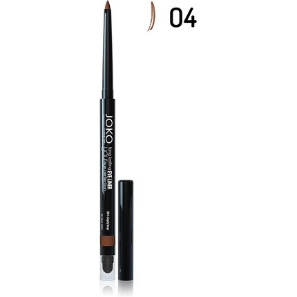 Долговечная подводка для глаз автоматическая с точилкой и Smudger 004 Коричневый, Joko 
Долговечная подводка для глаз автоматическая с точилкой и Smudger 004 Коричневый, Joko