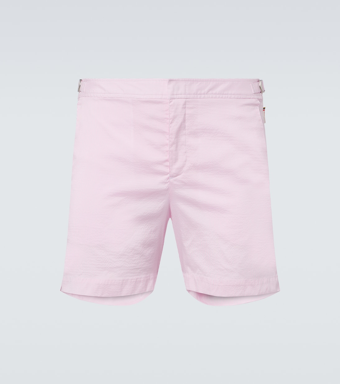 Брюки для плавания Bulldog seersucker Orlebar Brown, Rodeo Pink/ White Stripe
Брюки для плавания Bulldog seersucker Orlebar Brown, Rodeo Pink/ White Stripe