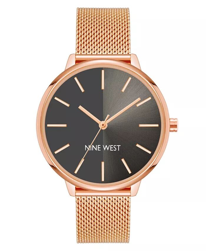 Женские кварцевые часы из нержавеющей стали цвета розового золота с сетчатым ремешком, 40 мм Nine West, мультиколор
Женские кварцевые часы из нержавеющей стали цвета розового золота с сетчатым ремешком, 40 мм Nine West, мультиколор