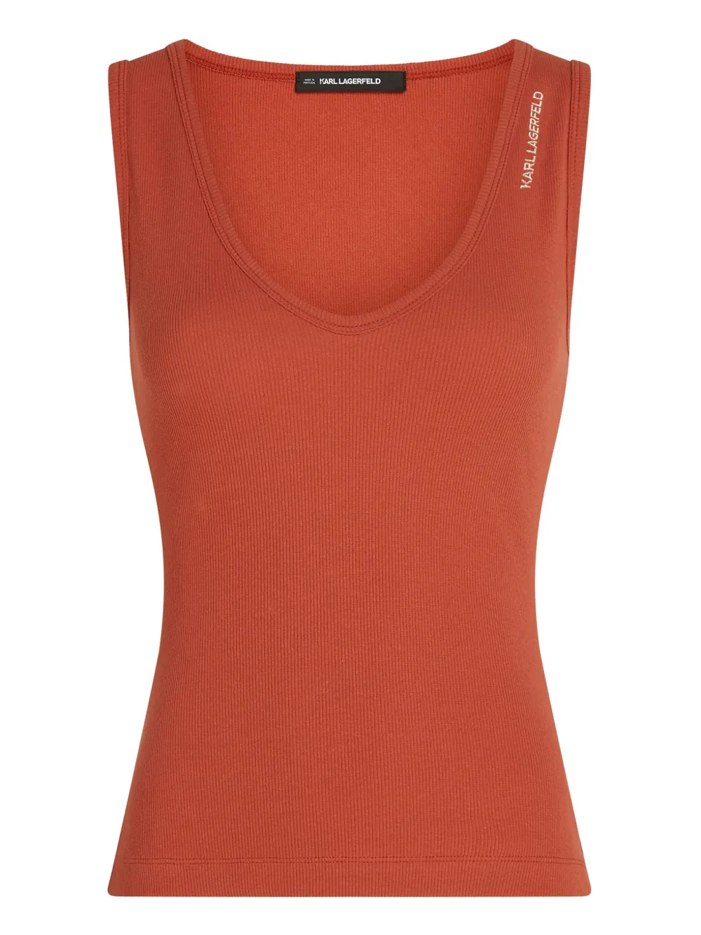 Топ в рубчик с V-образным вырезом KARL LAGERFELD, оранжевый
Топ в рубчик с V-образным вырезом KARL LAGERFELD, оранжевый