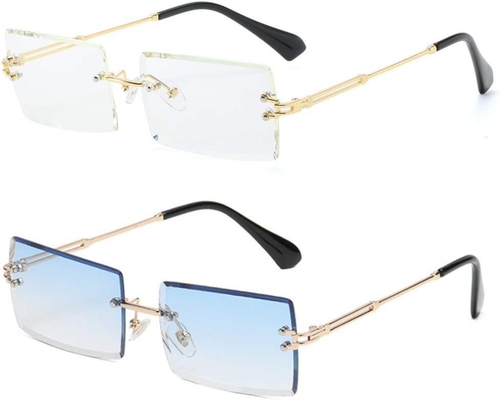 Солнцезащитные очки LASPOR в стиле ретро, без оправы, прямоугольной формы, для женщин и мужчин, с тонированными линзами, золотистая металлическая оправа, винтажные квадратные очки, Blue + Transparent
Солнцезащитные очки LASPOR в стиле ретро, без оправы, прямоугольной формы, для женщин и мужчин, с тонированными линзами, золотистая металлическая оправа, винтажные квадратные очки, Blue + Transparent