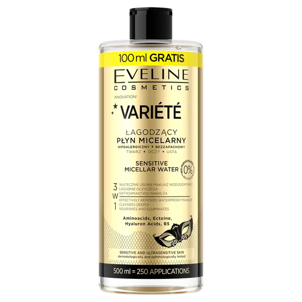 Успокаивающий мицеллярный флюид для лица, 500 мл Eveline Cosmetics Variete
Успокаивающий мицеллярный флюид для лица, 500 мл Eveline Cosmetics Variete