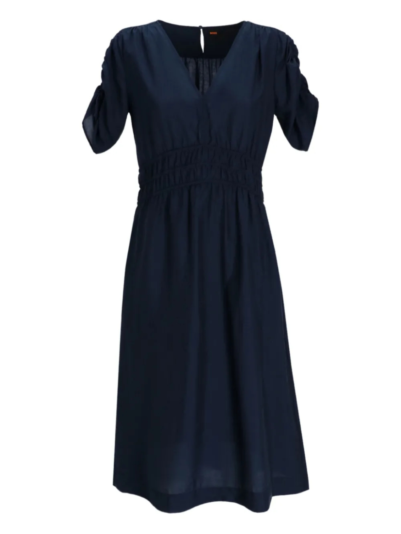 BOSS платье миди с объемными рукавами, синий
BOSS платье миди с объемными рукавами, синий