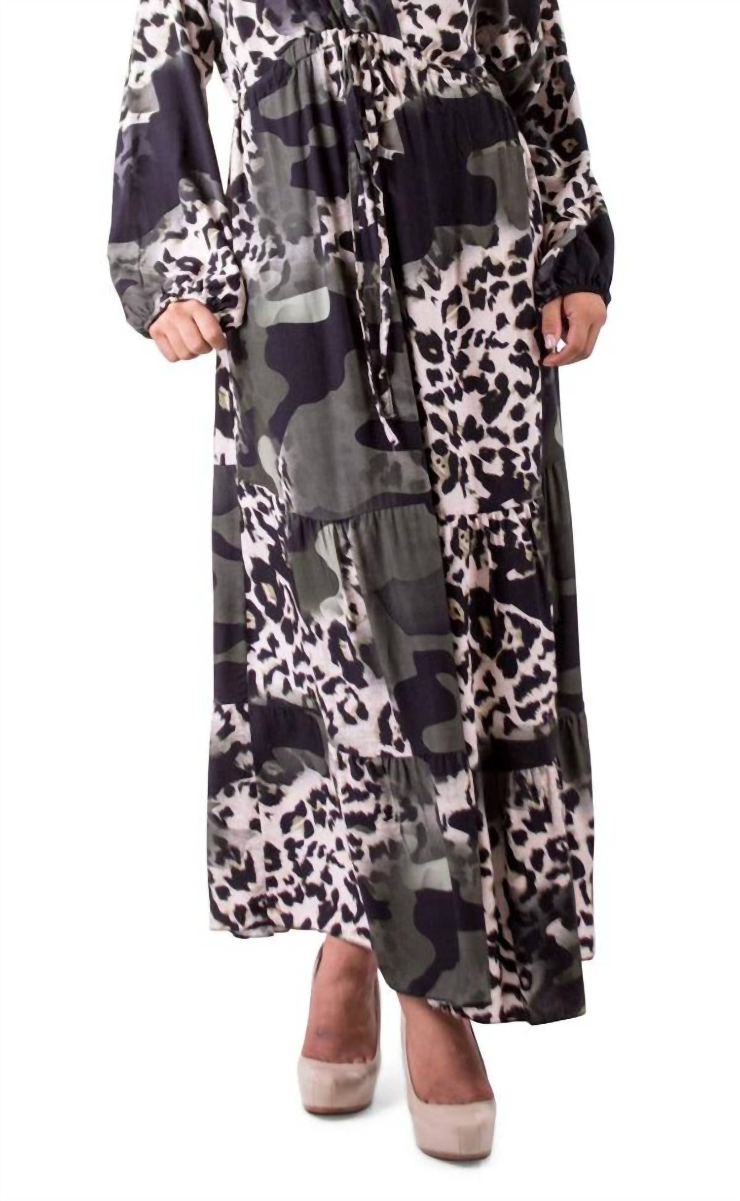 Платье макси с принтом сафари оливкового цвета Gigi Moda, оливковый
Платье макси с принтом сафари оливкового цвета Gigi Moda, оливковый