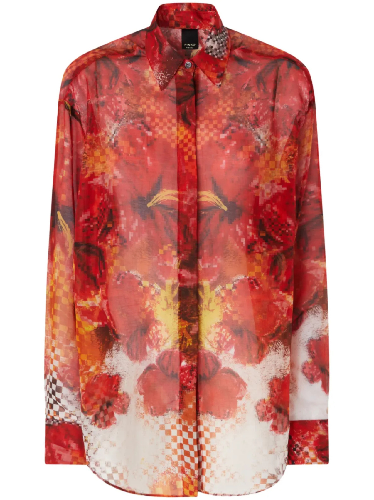 Рубашка с цветочным принтом PINKO, красный
Рубашка с цветочным принтом PINKO, красный