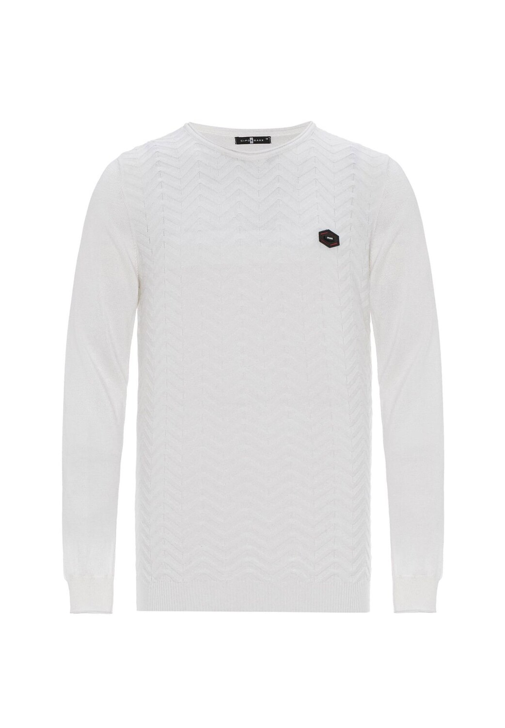 Вязаный свитер с тонким узором вязки CIPO & BAXX, белый
Вязаный свитер с тонким узором вязки CIPO & BAXX, белый