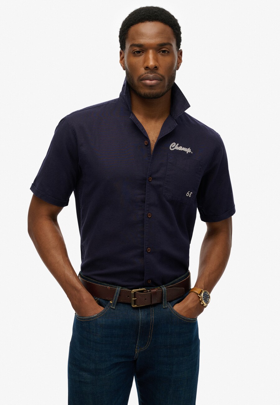 Рубашка на пуговицах Comfort fit Superdry The Merchant Store - Resort, темно-синий
Рубашка на пуговицах Comfort fit Superdry The Merchant Store - Resort, темно-синий