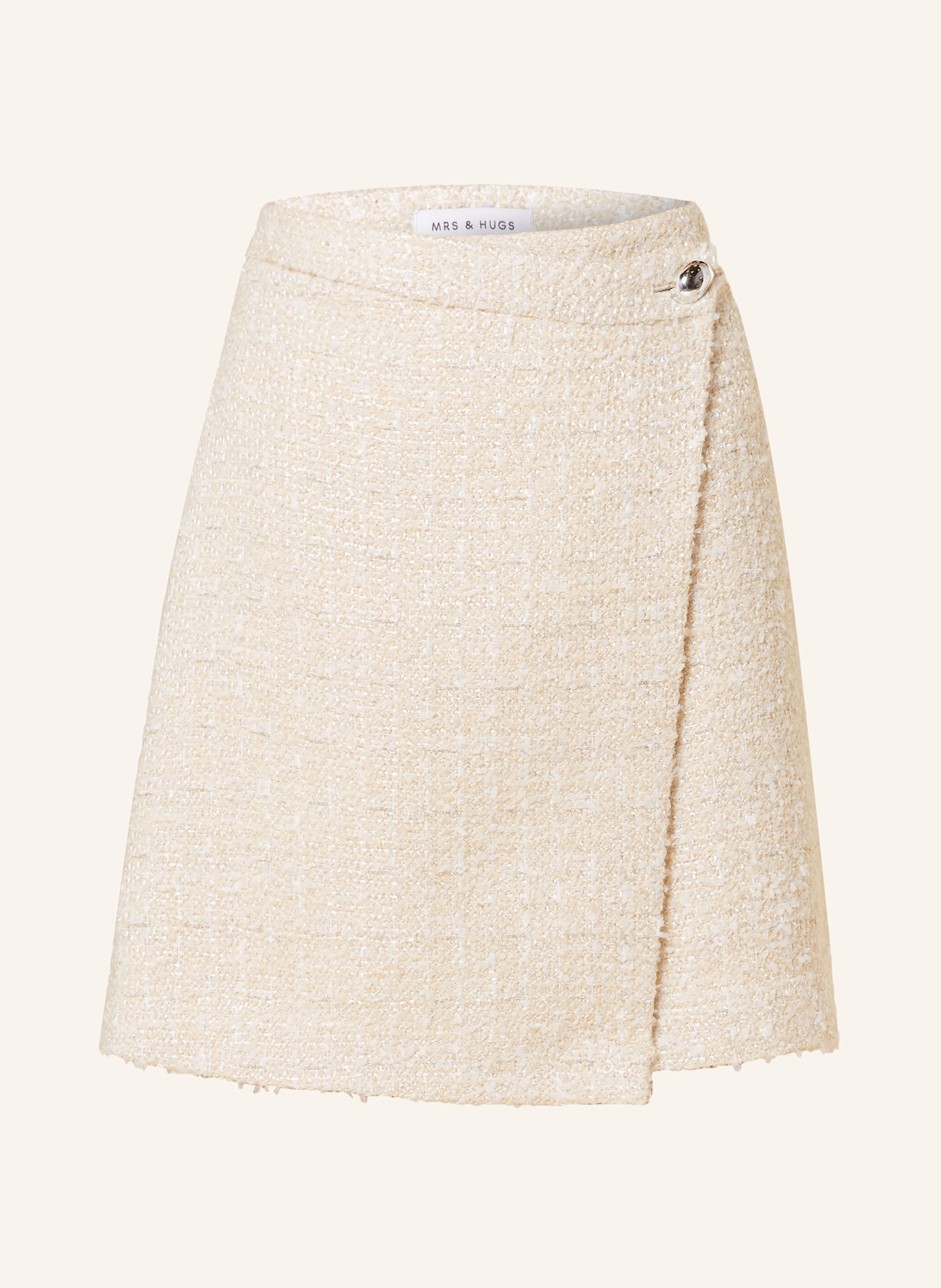 Юбка-Бандаж из букле с блестящей пряжей Mrs & Hugs, экрю 
Юбка-Бандаж из букле с блестящей пряжей Mrs & Hugs, экрю