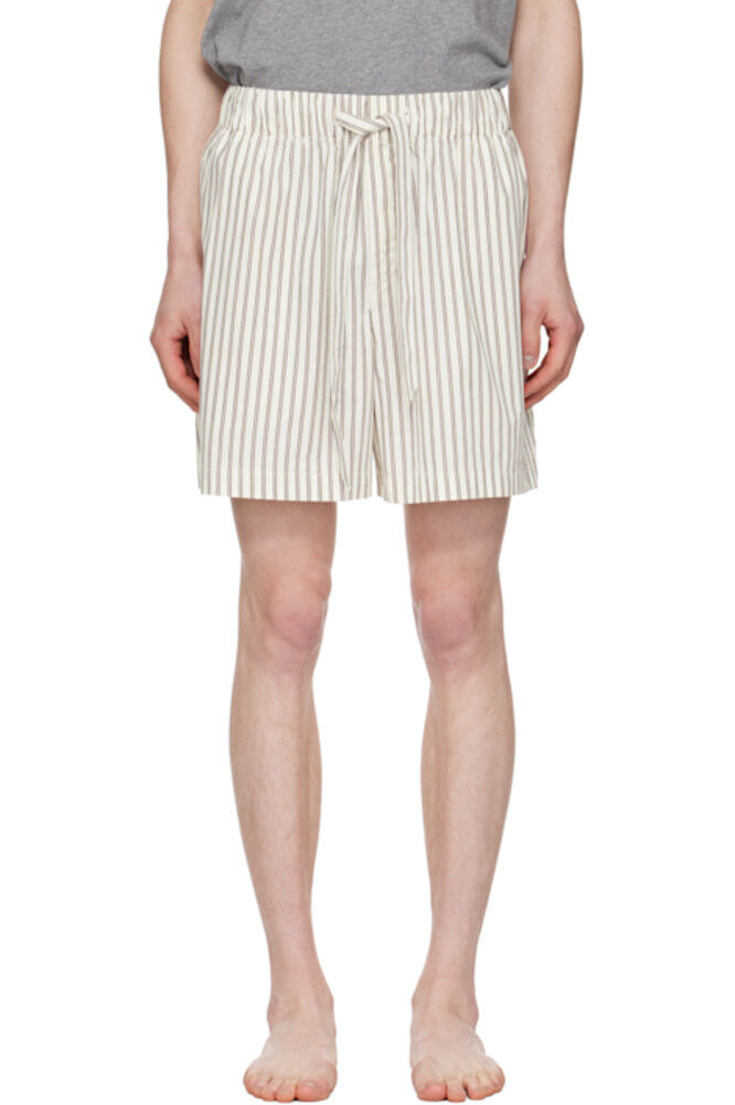 Пижамные шорты из коричневого и кремового поплина Tekla
Пижамные шорты из коричневого и кремового поплина Tekla