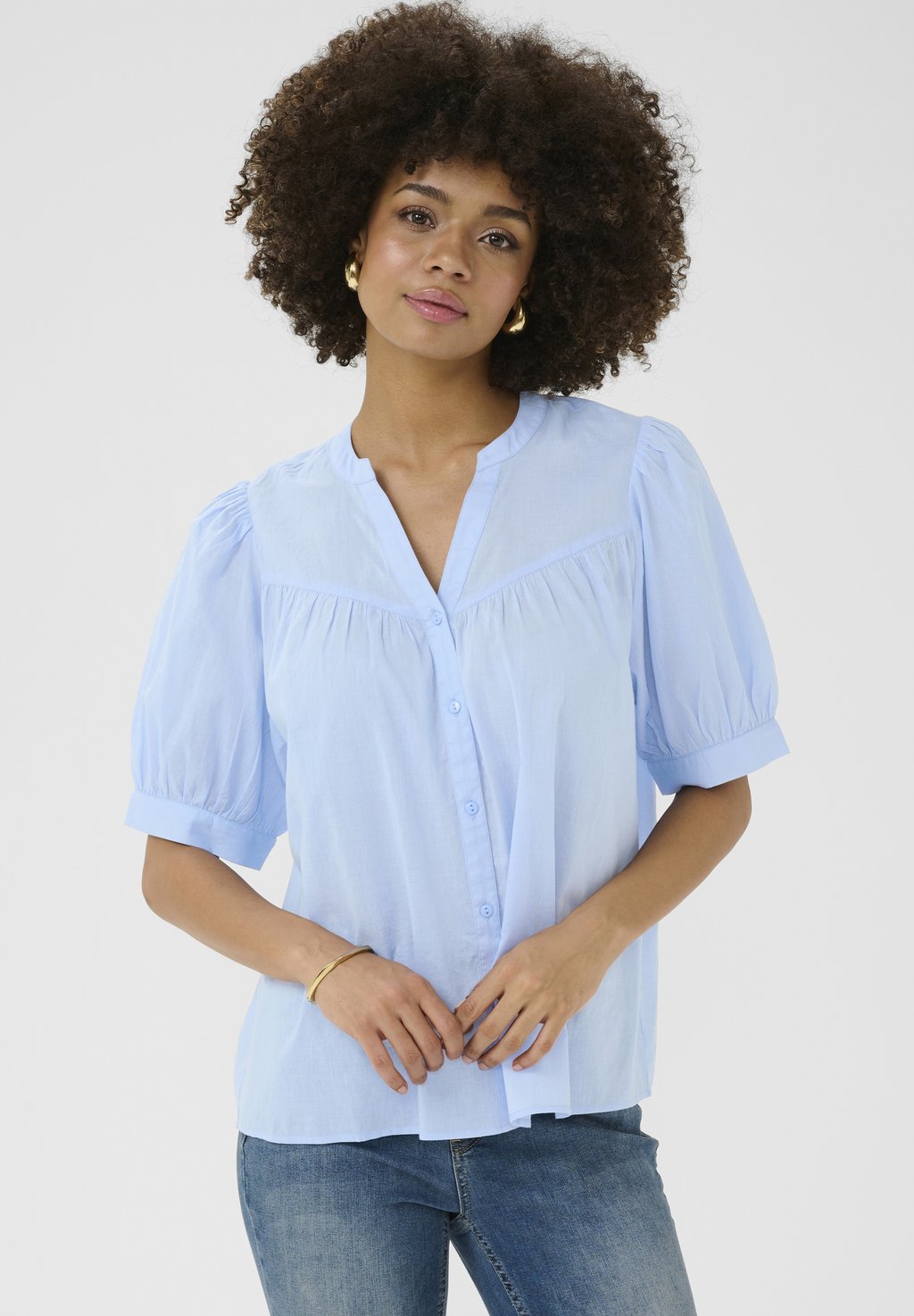 Блузка на пуговицах Culture, светло-голубой
Блузка на пуговицах Culture, светло-голубой