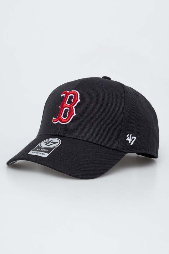Бейсболка с добавлением хлопка MLB Boston Red Sox 47brand, темно-синий 
Бейсболка с добавлением хлопка MLB Boston Red Sox 47brand, темно-синий