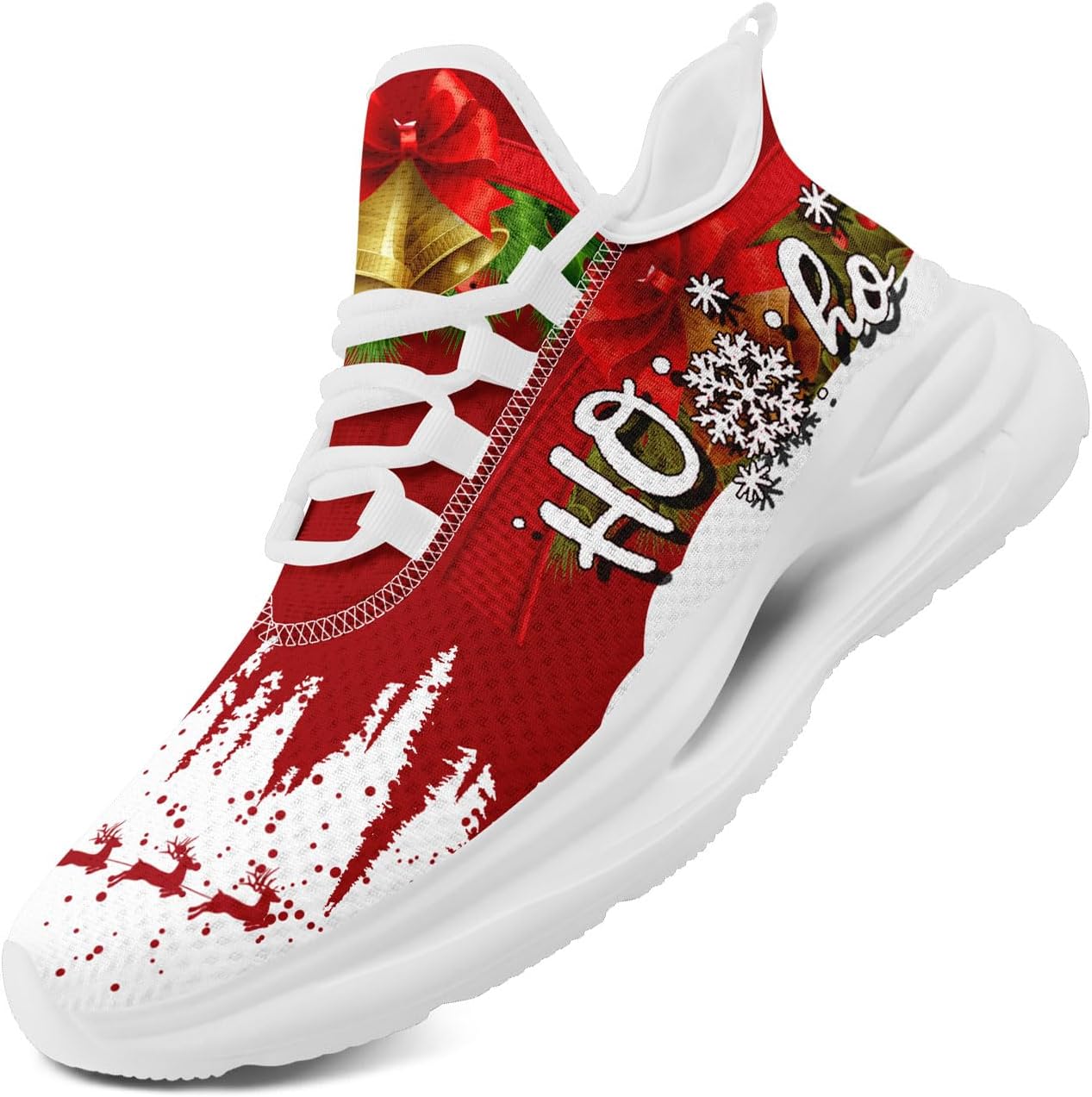 Рождественские кроссовки для мужчин и женщин - праздничный дизайн, удобные легкие теннисные кроссовки из сетки для прогулок Coolcustomize, белый
Рождественские кроссовки для мужчин и женщин - праздничный дизайн, удобные легкие теннисные кроссовки из сетки для прогулок Coolcustomize, белый
