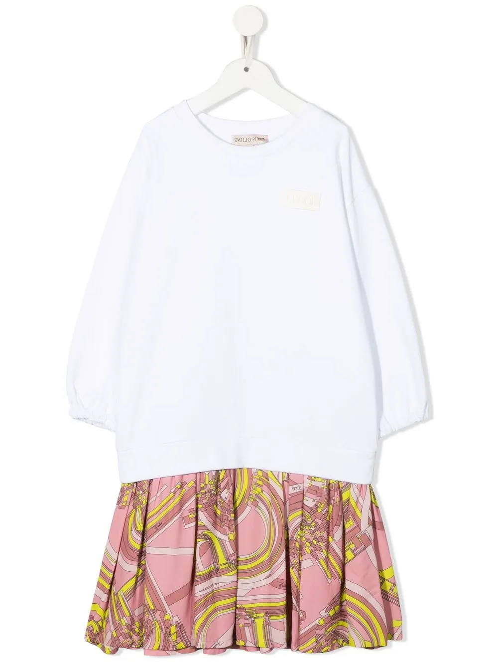 Многослойное платье с нашивкой-логотипом PUCCI Junior, белый
Многослойное платье с нашивкой-логотипом PUCCI Junior, белый