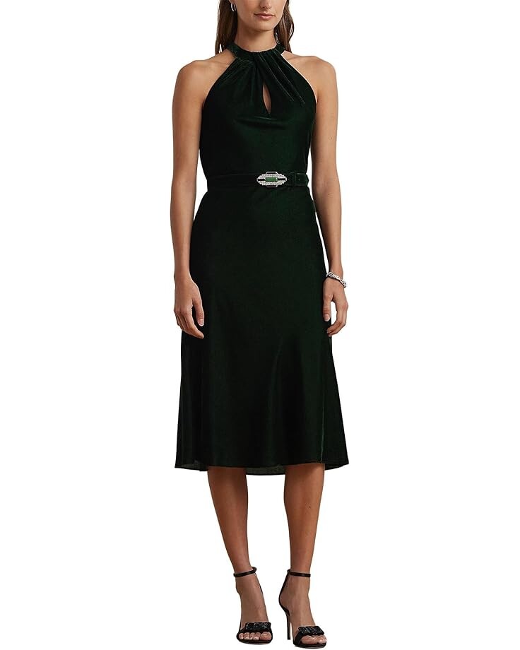 Платье Lauren Ralph Lauren Belted Velvet Halter Dress, цвет Emerald Green Velvet
Платье Lauren Ralph Lauren Belted Velvet Halter Dress, цвет Emerald Green Velvet