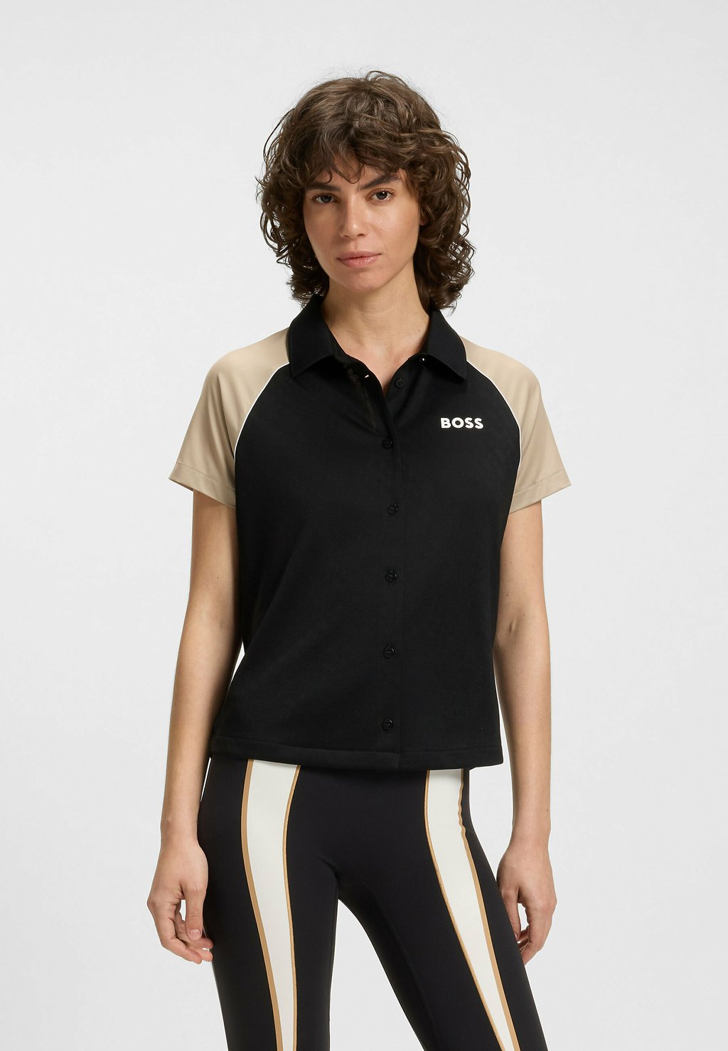 Блузка на пуговицах BOSS, черный
Блузка на пуговицах BOSS, черный