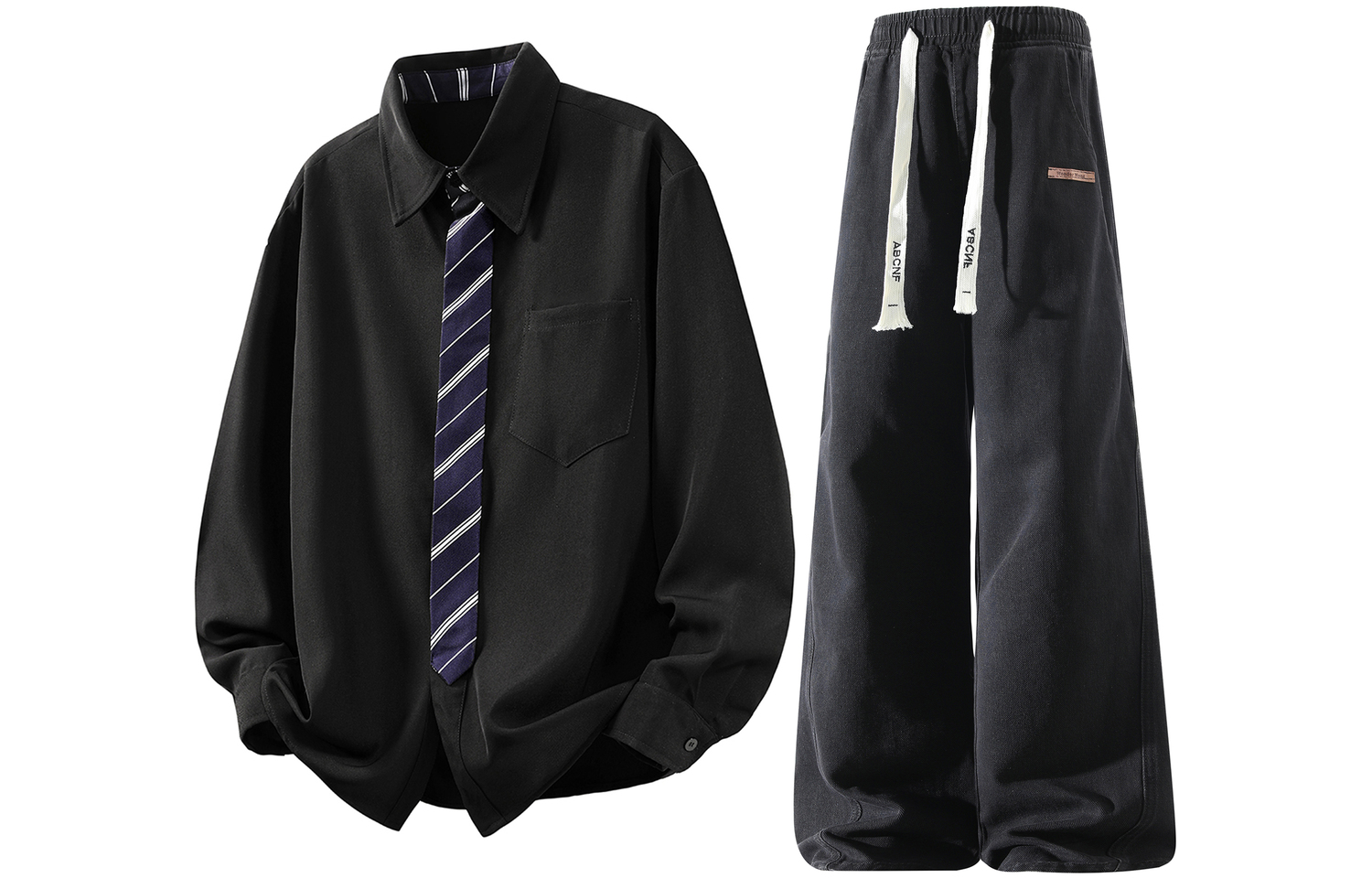 Повседневная спортивная одежда Unisex с лацканом Lapel Moderate X1617, черный shirt+черный jeans
Повседневная спортивная одежда Unisex с лацканом Lapel Moderate X1617, черный shirt+черный jeans