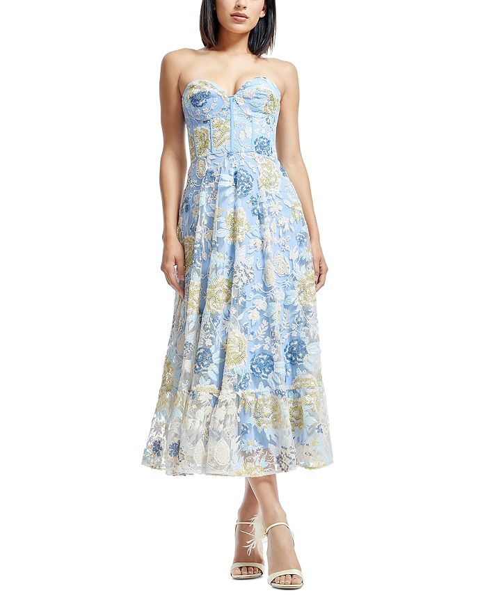 Платье-миди с декором Carina Dress the Population, синий
Платье-миди с декором Carina Dress the Population, синий