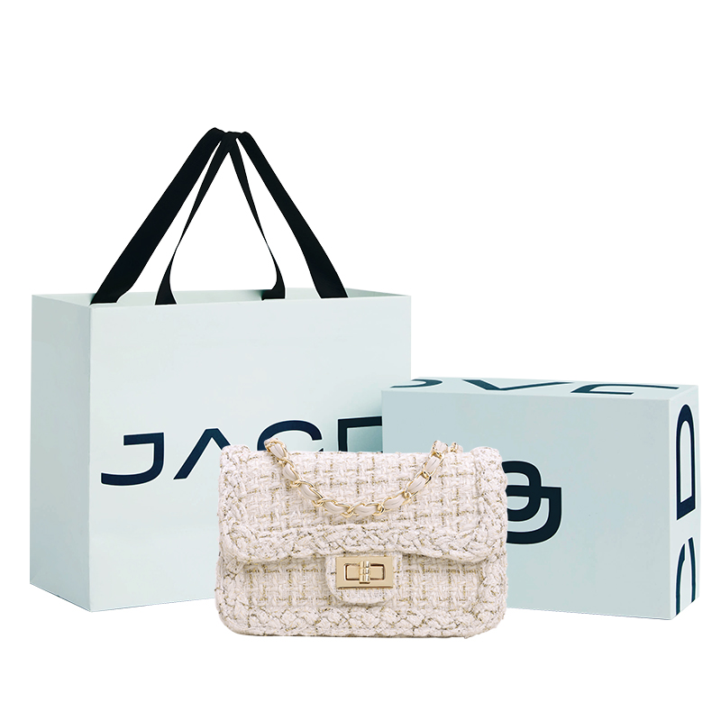 JACD Твидовая сумка через плечо малая женская бело-черная, White
JACD Твидовая сумка через плечо малая женская бело-черная, White