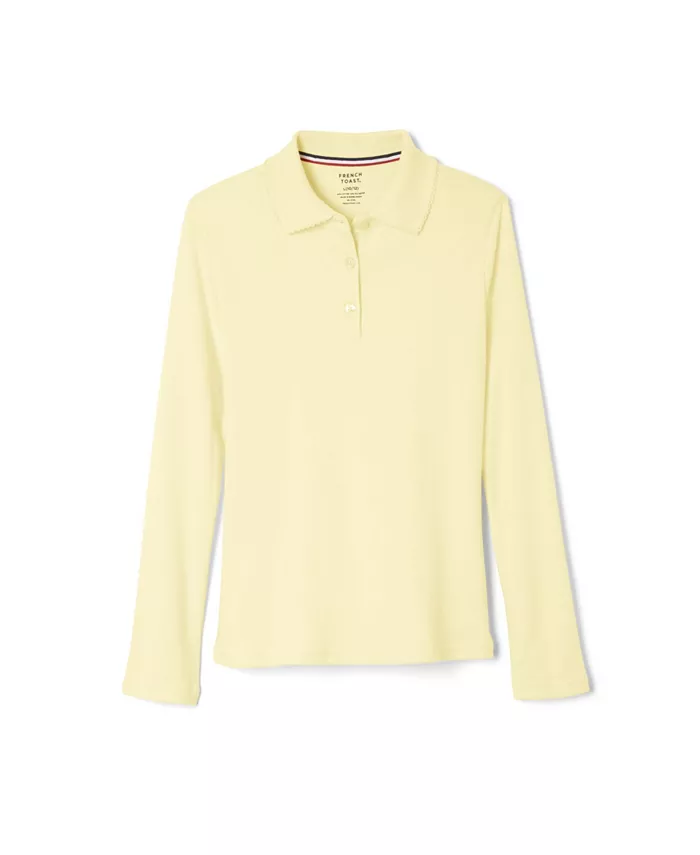 Форма для девочек: поло с длинным рукавом из интерлок-трикотажа с пико-воротником French Toast, желтый
Форма для девочек: поло с длинным рукавом из интерлок-трикотажа с пико-воротником French Toast, желтый