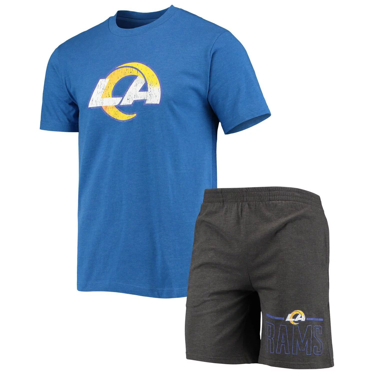 Мужской комплект для сна с футболкой и шортами Concepts Sport Royal/темно-серый Los Angeles Rams Meter
Мужской комплект для сна с футболкой и шортами Concepts Sport Royal/темно-серый Los Angeles Rams Meter