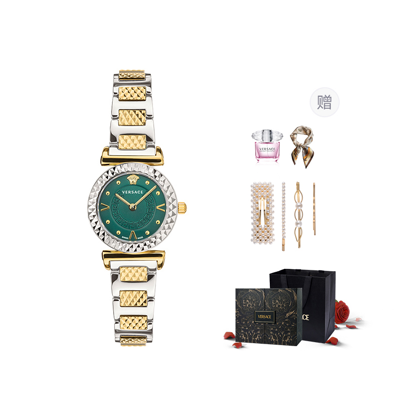 VERSACE Часы Women's Mini Vanity Watch, Green Dial 
VERSACE Часы Women's Mini Vanity Watch, Green Dial