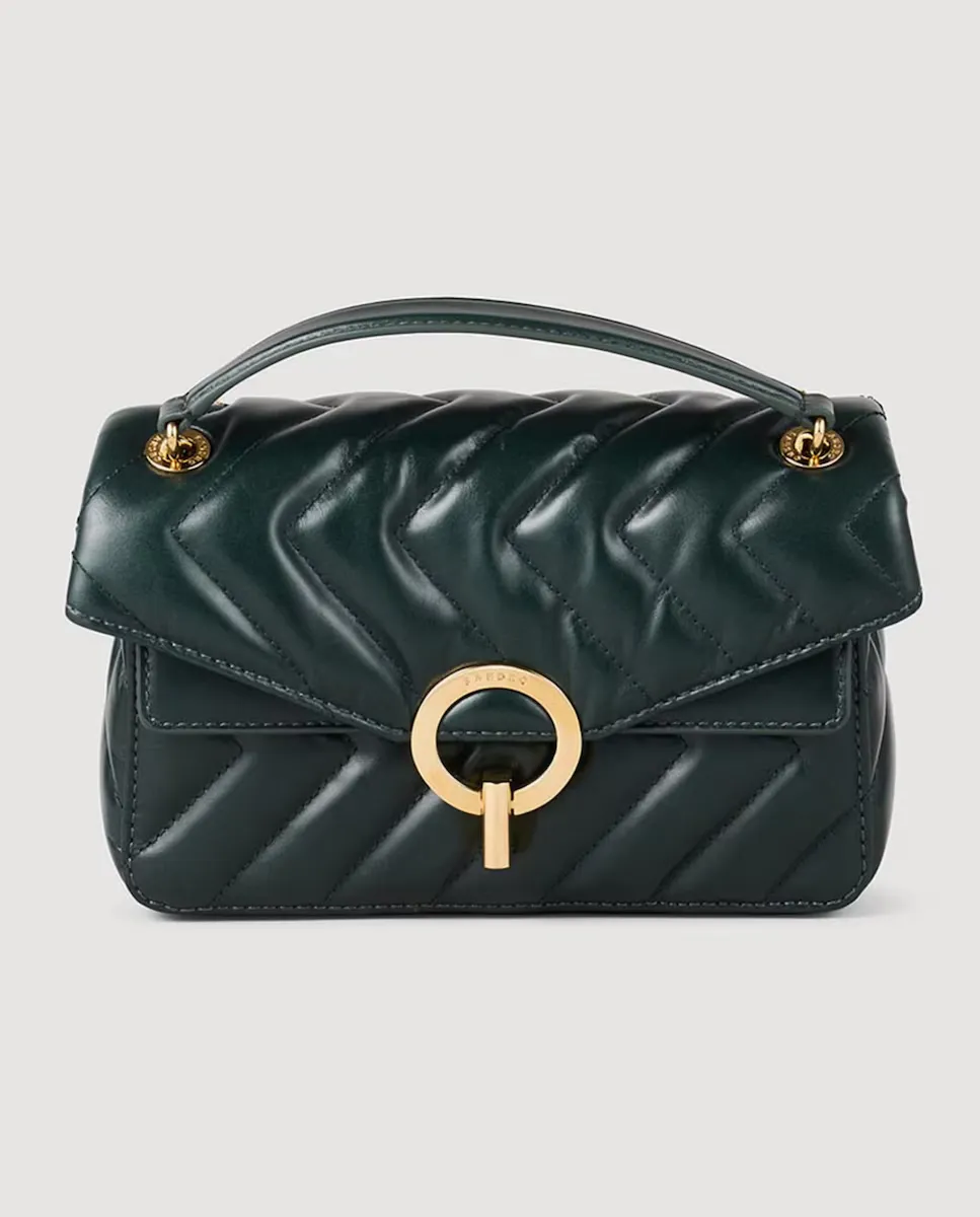 Yza маленькая женская сумка из гладкой кожи Sandro, зеленый
Yza маленькая женская сумка из гладкой кожи Sandro, зеленый