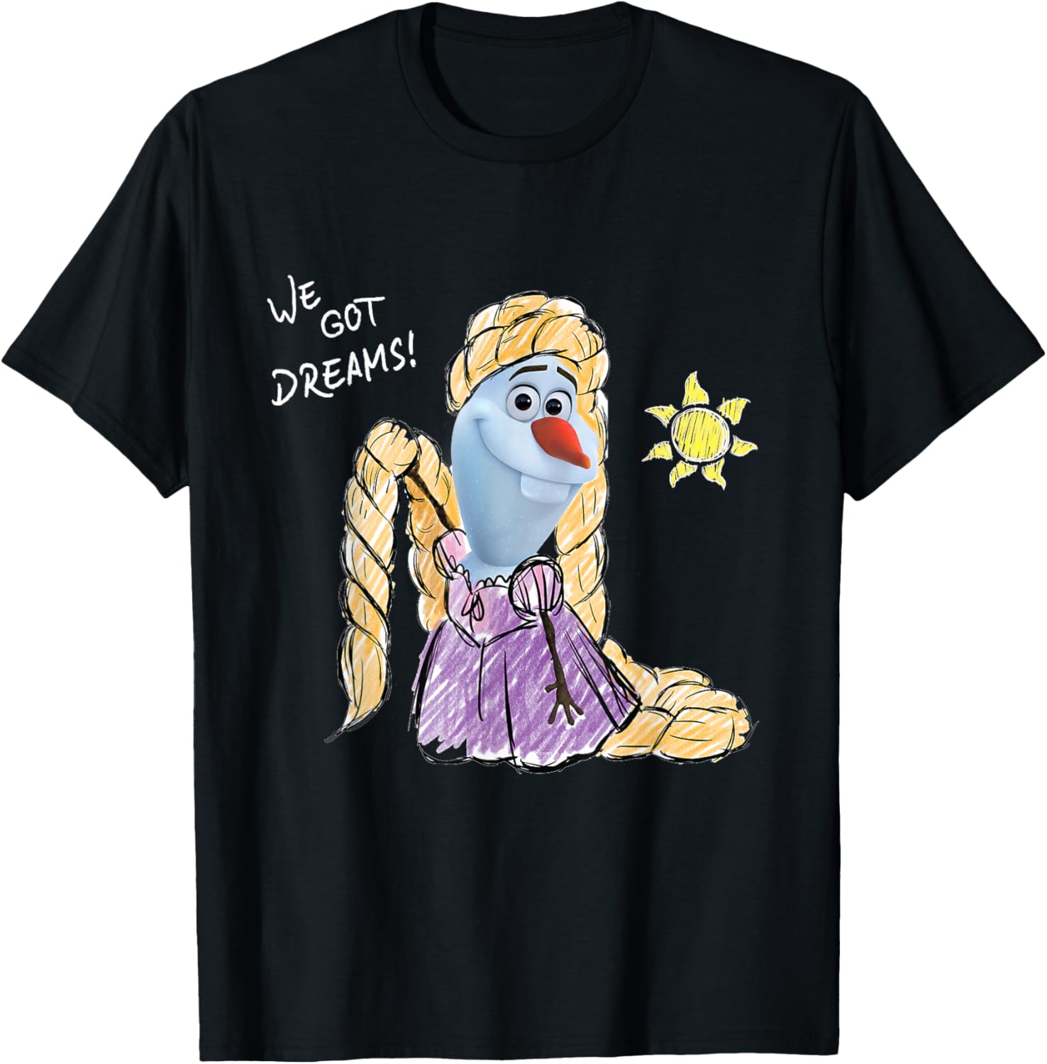 Футболка Disney Olaf Presents Rapunzel On The Tower We Got Dreams, черная
Футболка Disney Olaf Presents Rapunzel On The Tower We Got Dreams, черная