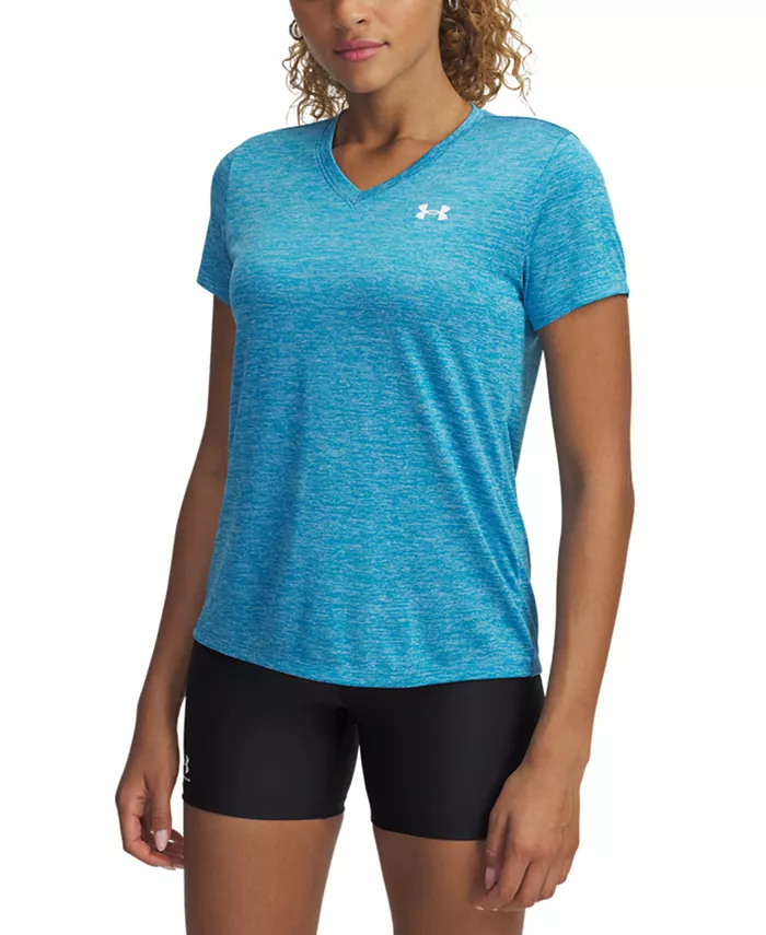 Женский топ с V-образным вырезом и короткими рукавами Twist Tech Under Armour, синий
Женский топ с V-образным вырезом и короткими рукавами Twist Tech Under Armour, синий