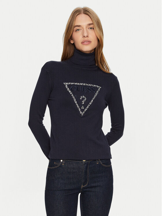 Свитер с высоким воротником обычного кроя Guess, синий
Свитер с высоким воротником обычного кроя Guess, синий