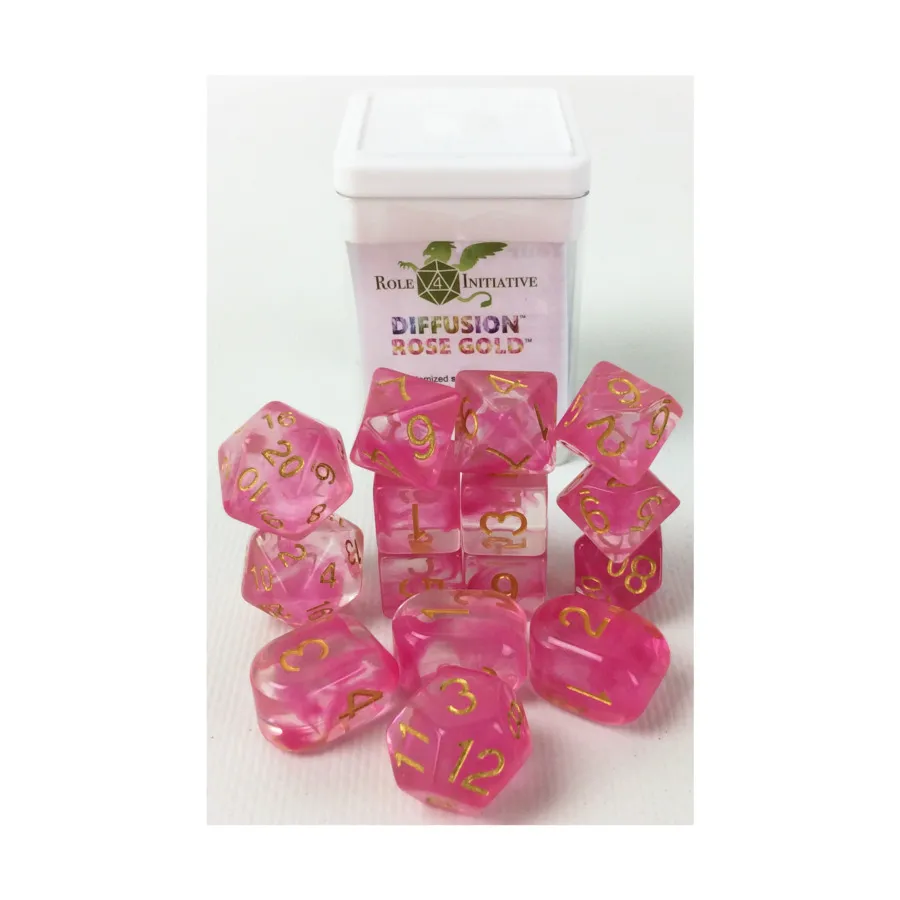 Многогранные игральные кости — розовое золото, арочные d4 с белыми цифрами (15), Game Dice - Diffusion (Role 4 Initiative)
Многогранные игральные кости — розовое золото, арочные d4 с белыми цифрами (15), Game Dice - Diffusion (Role 4 Initiative)