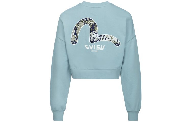 Футболка женская розовая/голубая EVISU 
Футболка женская розовая/голубая EVISU